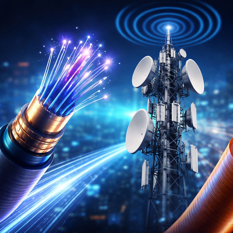 Fibra óptica x rádio x cabo: comparação completa