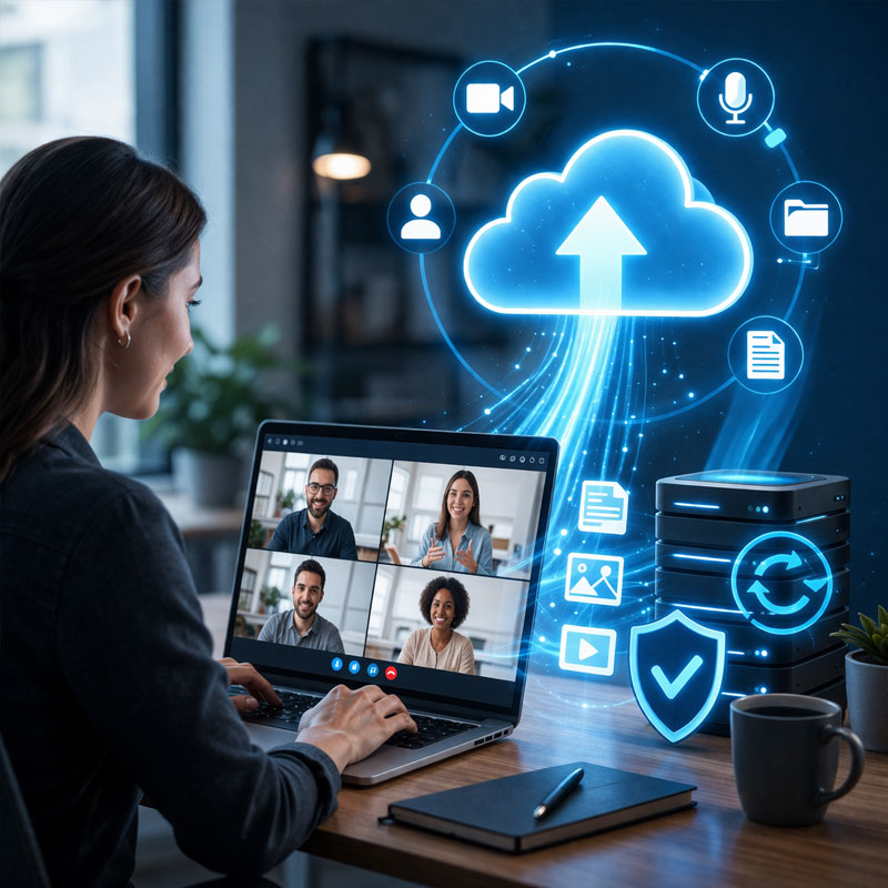A importância do upload para videoconferências e backups em nuvem